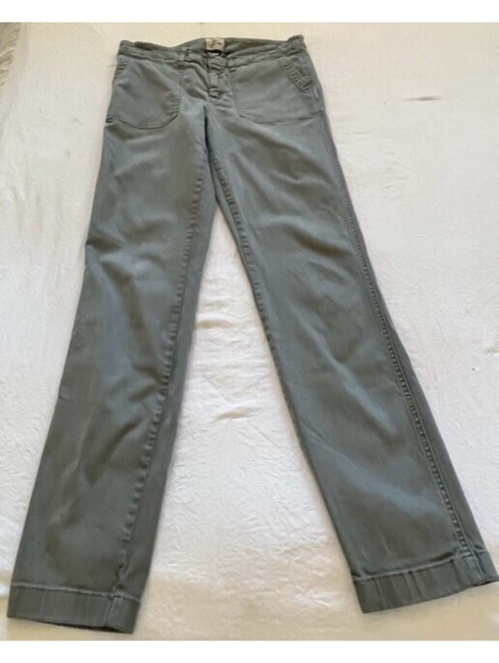 J.Crew Women’s Cargo Straight-Leg Pants Olive Drab Wash Size 29T.